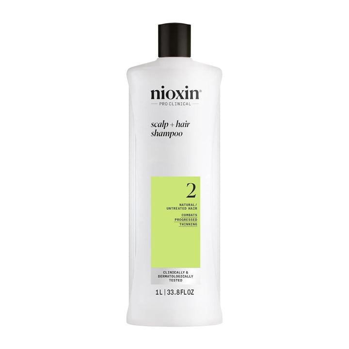 System 2 Scalp + Hair Thickening Shampoo for Natural Hair with Progressed Thinning | Cleanse & Boost Hair Density with Niacinamide & Biotin