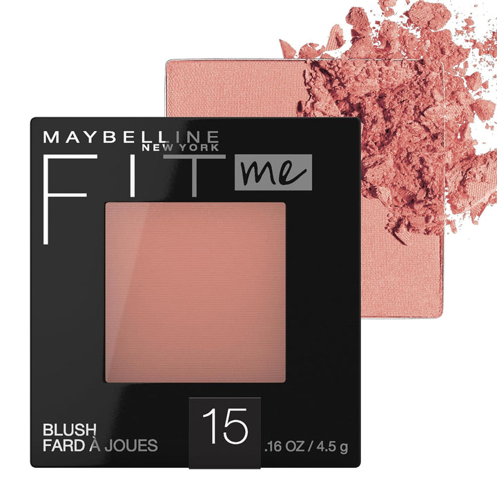 Fit Me Powder Blush, Lightweight, Smooth, Blendable, Long-Lasting All-Day Face Enhancing Makeup Color, Mauve, 1 Count