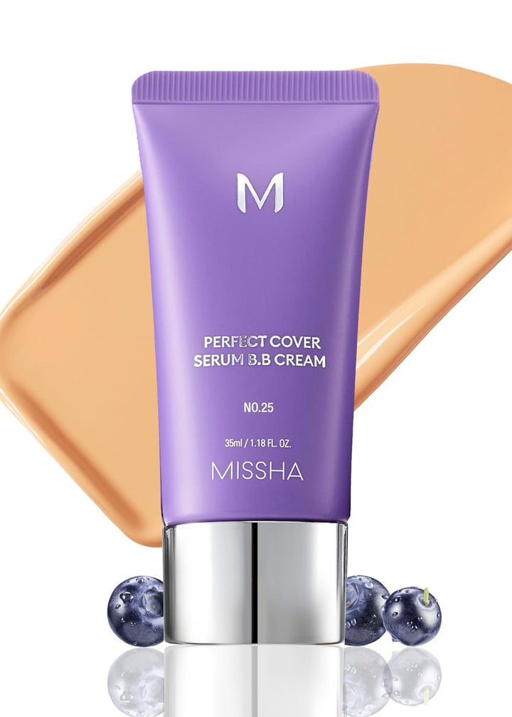 M PERFECT COVER SERUM BB CREAM No.23 Natural Beige-Light/Medium with Cool/Neutral Undertone, BB Cream by Cardi B Pick, Skin Tint, Tinted Moisturizer, Skin Care Foundation Makeup, 1.18 Fl Oz