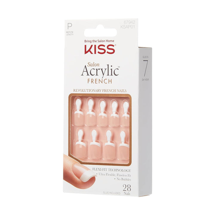 Salon Acrylic French Nails - Crush Hour, Pink
