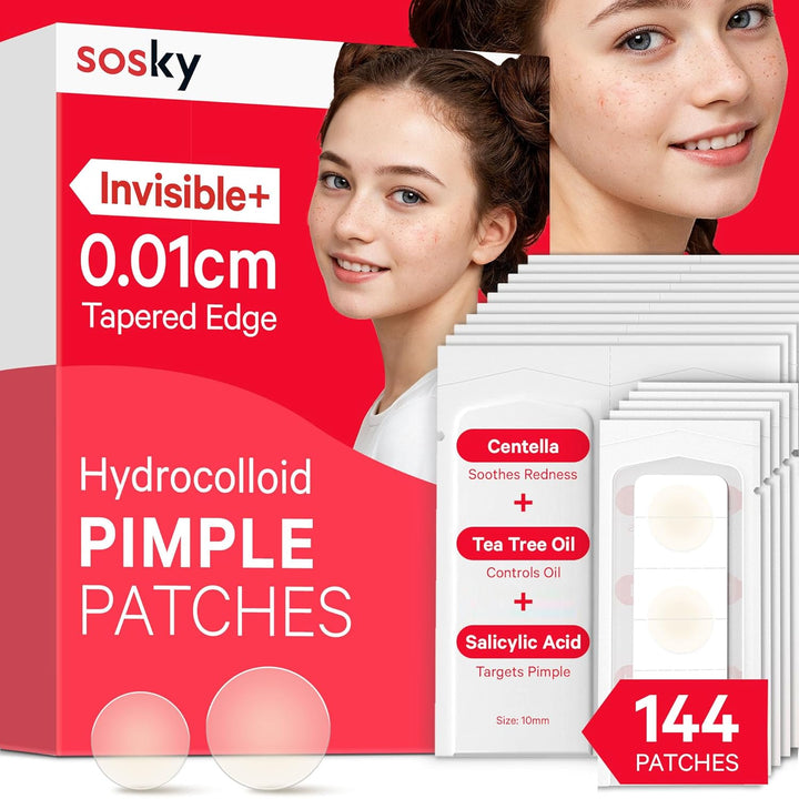 Pimple Patches for Face, Invisible Hydrocolloid Acne Patches, HSA Store Eligible Items, Zit Sticker for Face and Skin, Pimple Sticker for Covering Zits, Blemishes with Salicylic Acid 48 Count