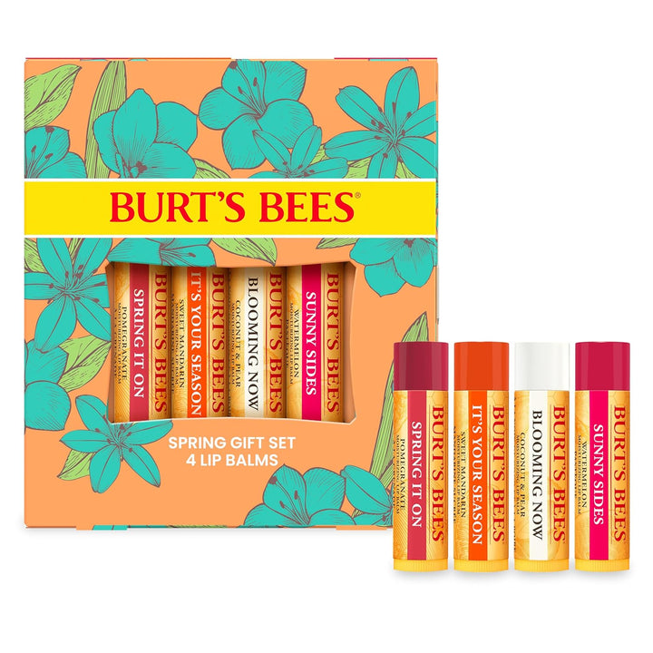 Lip Balm - Original Beeswax, Lip Moisturizer with Responsibly Sourced Beeswax, Tint-Free, Natural Origin Conditioning Treatment, 4 Tubes, 0.15 Oz.