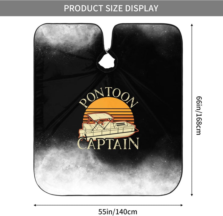 Pon-Toon Cap-Tain - Boat Cap-Tain Vintage Style Professional Salon Cape with Snap Closure for Hair Cutting Barber Hairdressing 55 X 66 Inches