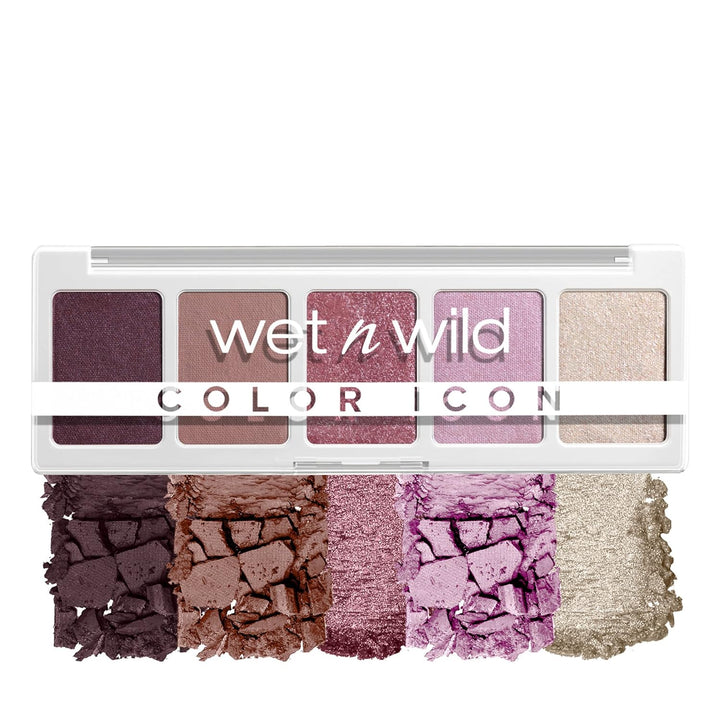 Color Icon Eyeshadow Makeup 5 Pan Palette, Matte, Shimmer, Metallic, Long Wearing, Rich Buttery Pigment, Cruelty Free - Walking on Eggshells