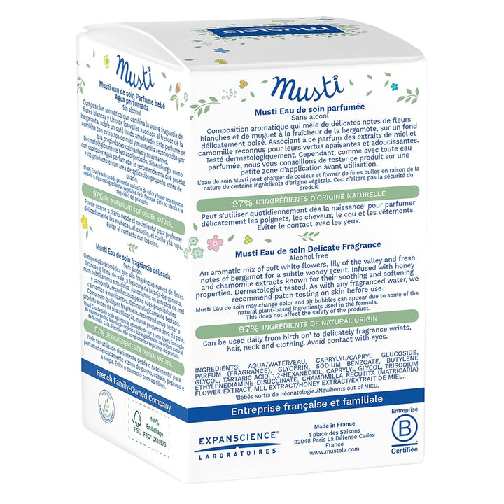 Mustela Musti - Baby Plant-Based Perfume & Cologne Spray - Delicate Fragrance for Boys & Girls - with Chamomile & Honey Extracts - Alcohol Free - 1.69 Fl. Oz.