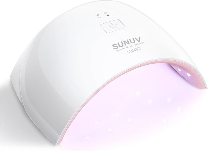 UV LED Nail Lamp, Nail Dryer for Gel Polish UV Light for Nails with Sensor 2 Timers SUN9C Pink Gift for Women Girls