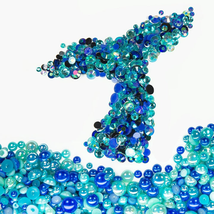 51G White Half Pearls for Crafting 4Mm 5Mm 6Mm 8Mm 10Mm Mix Sizes Pure White Flatback round Beads Charms for Nails Face Eyes Makeup Tumblers Bottles DIY Crafts Bedazzling Clothes Shoes Phones