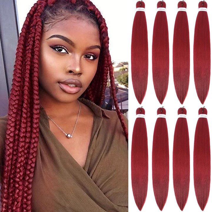 Purple Braiding Hair Pre Stretched Long Braid 30 Inch 2 Packs Professional Braiding Hair Extensions Synthetic Crochet Twist Braids (30 Inch, Purple)