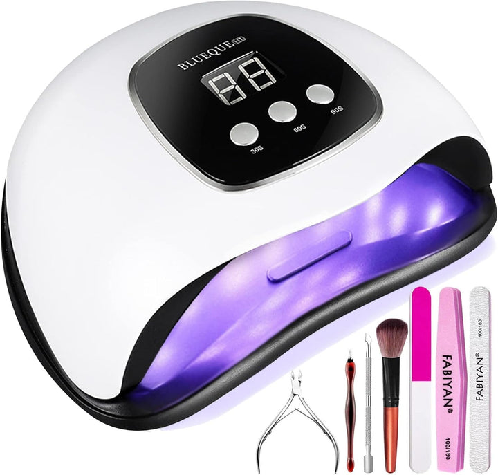 UV Light for Nails, 48W UV LED Nail Lamp for Gel Polish, Fast Nail Dryer with Automatic Sensor, 3 Timer Setting, Small and Portable, LED Nail Light for Fingernail and Toenail