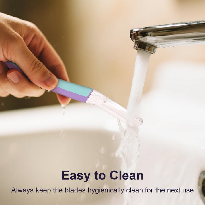 Dermaplane Razor for Women Face - Facial Razor for Women - Eyebrow & Face Razors, Exfoliating Microblades, Peach Fuzz Remover, Dermaplaning & Skin Care Tool, Travel Essentials, (12 Pcs, Wisteria)