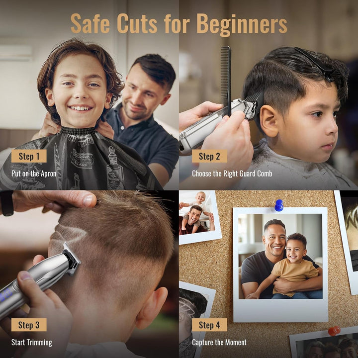 Clippers and Trimmers Set, Cordless Hair Clippers for Men, Barber Clippers Set