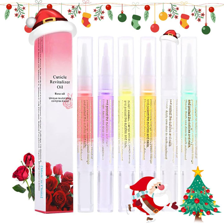 6Pcs Nail Cuticle Oils Nail Nutrition Oil Pen Nail Nourishment Pens 6 Smell Cuticle Revitalizer for Agnail Nourish Skin Nail Care (6Pcs)