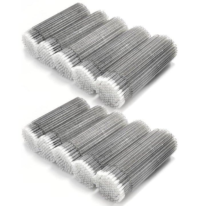 500 Pcs Disposable Micro Applicator Brush for Eyelash Extension, Micro Cotton Swabs, Lips Mascara Wands Pink
