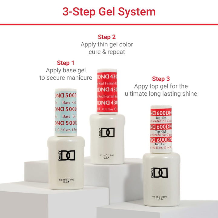 DND Gel Polish Set, Brown Collection, UV/LED Gelpolish and Air Dry Nail Lacquer, Matching Chip-Free Polish Duo, 0.5 Fl Oz Each