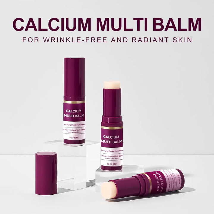 Cemenrete Calcium Volume Multi Balm Stick, anti Wrinkle Calcium Balm, Anti-Aging, Sagging, Wrinkles, Hydrating, Almond & Vitamin E for Lip Balm Eye Cream Neck (1)