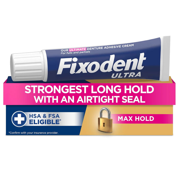 Ultra Max Hold Denture Adhesive, 2.2 Oz, (Packaging May Vary)