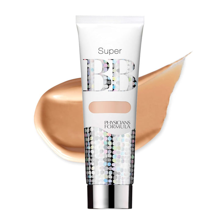 Super BB Cream. All in 1 Tinted Beauty Balm Foundation Cream, Sheer Moisturizing Coverage, Cruelty Free - Light