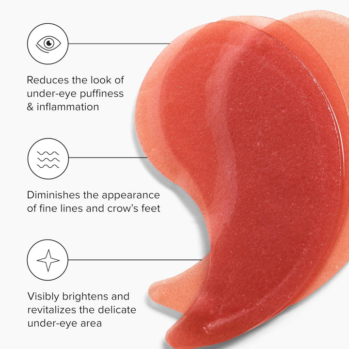 Brightening Eye Masks (30 Pairs) - Caffeine Eye Masks for Dark Circles and Puffiness with Hyaluronic Acid, Eye Patches for Puffy Eyes