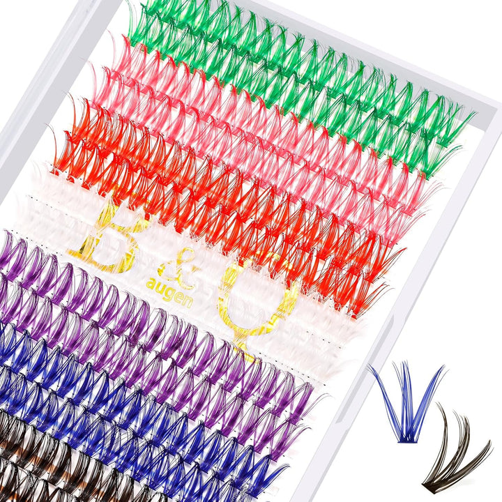 B&Q Lash Clusters Kit 280PCS Eyelash Clusters Kit,30D 40D D 9-16MIX Individual Lash Comfortable Eyelash Extension Set, Classic Look with Bond and Seal Waterproof, Remover DIY at Home(Set,30D+40D)