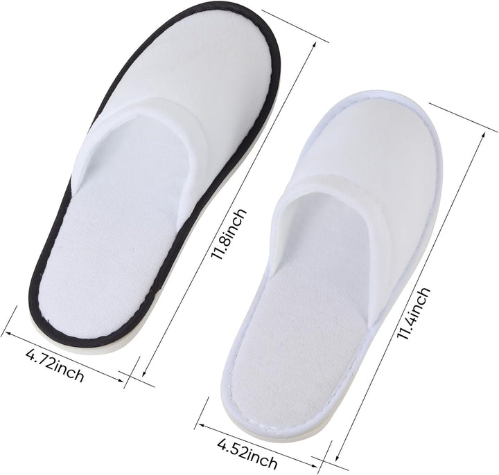 20 Pairs Disposable Slippers for Guests Hotel Slippers Spa Slippers Non-Slip Washable House Slipper Bulk for Adult for Men and Women