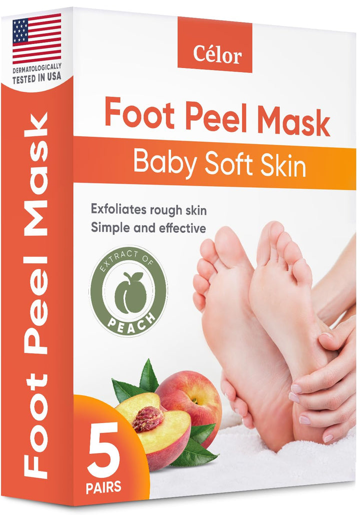 Foot Peel Mask - Foot Mask for Baby Soft Skin - Remove Dead Skin, Dry, Cracked Feet & Callus, Foot Spa, Made with Aloe Vera Extract for Women and Men (2 Pair (Pack of 1), Lavender)