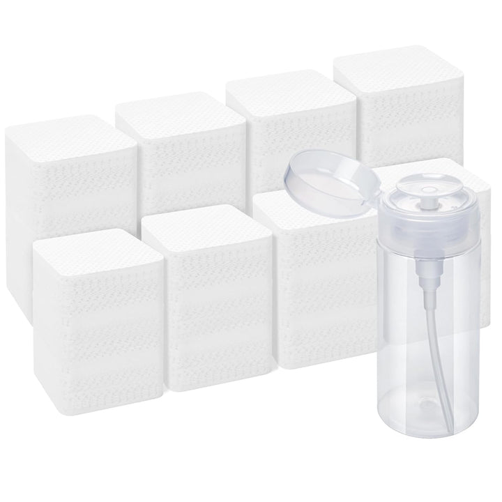 Lint Free Nail Wipes, 540PCS Nail Supplies Nail Polish Remover Wipes, Super Absorbent Soft Nail Wipes for Fingernail Polish Remover and Eyelash Extension Wipes for Nail Art