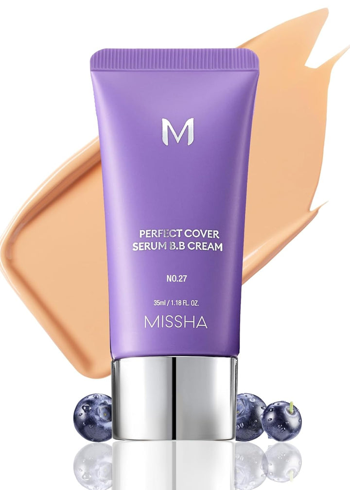 M PERFECT COVER SERUM BB CREAM No.23 Natural Beige-Light/Medium with Cool/Neutral Undertone, BB Cream by Cardi B Pick, Skin Tint, Tinted Moisturizer, Skin Care Foundation Makeup, 1.18 Fl Oz