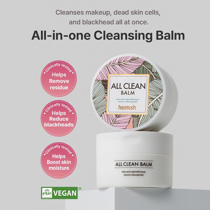 All Clean Balm 4.0Fl.Oz/120Ml - Cleansing Balm, Waterproof Makeup Remover, Face Cleanser, Oil Based Cleanser, Korean Skincare with Natural Aroma Oil, Vegan, for All Skin Types