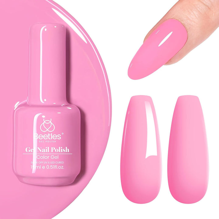 Beetles Black Gel Polish, 1 Pcs 15Ml Audrey Black Nail Polish Color Gel Nail Polish Halloween Nails Soak off Art Manicure Salon DIY Uv Lamp Nail Design Decoration at Home