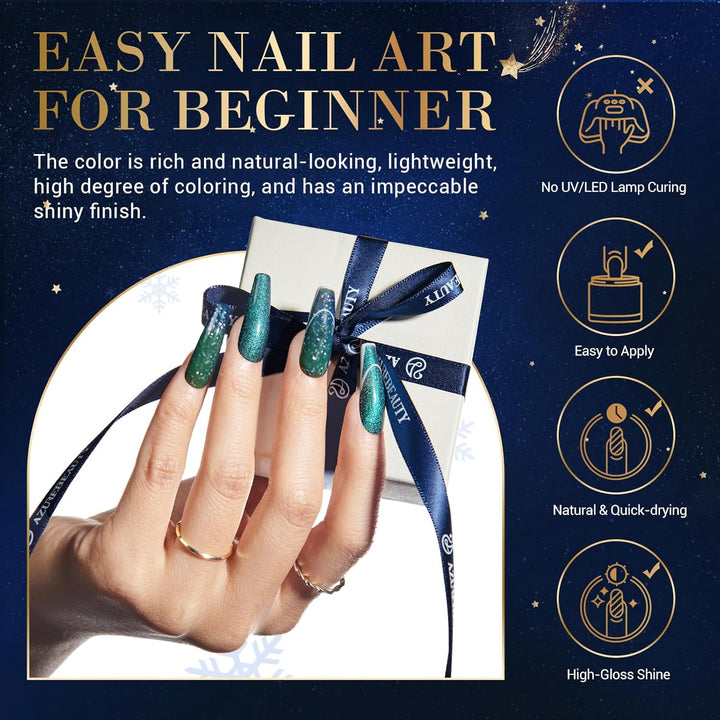 Dip Powder Nail Kit Starter Color Changing Glitter 20 Colors Magic Special Effect Dipping Powder Liquid Set with Base/Top Coat Activator for French Nails Manicure DIY Salon