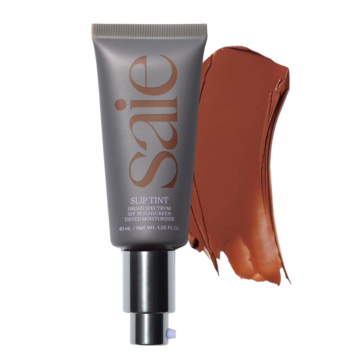 Slip Tint Tinted Moisturizer with SPF 35 - Light Coverage, Glowy Skin Tint & Mineral Sunscreen for Face with Hydrating Hyaluronic Acid - Summer Makeup Essential - Shade Three (1.35 Oz)