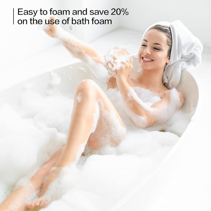 Loofah Bath Sponge Shower Loofahs, 4 Pack Soft Loofa Exfoliating Body Scrubber Mesh Shower Puff Pouf Ball Luffa for Men and Women(50G/Pcs)