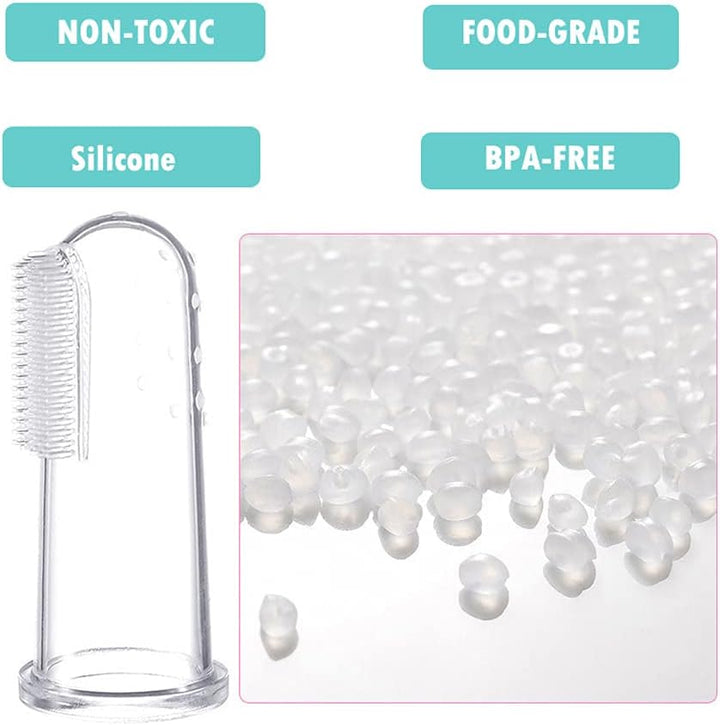 Baby Finger Toothbrush for Training Teething - Infant & Toddles & Lids Teeth Brush Soft Babies Toothbrushes Oral Cleaning Massager to Train Your Child Healthy Oral Habits -3 PCS