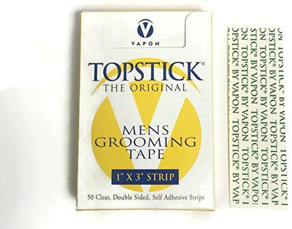 Topstick 1" X 3" Straight Strips, T150, 50 Pieces for Hairpieces and Wigs