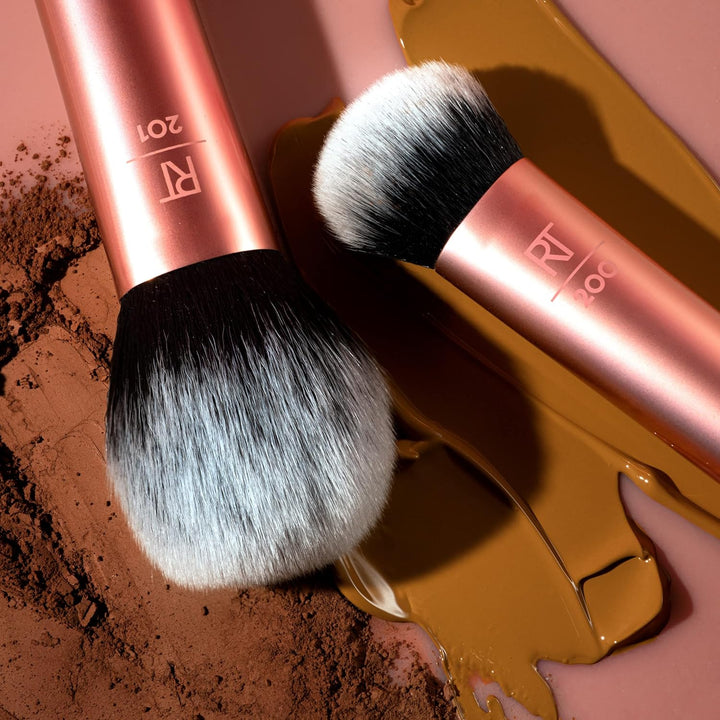 Expert Face Professional Foundation Makeup Brush for Even Streak Free Application, Dense Bristles for Buffing, Orange, 1 Count