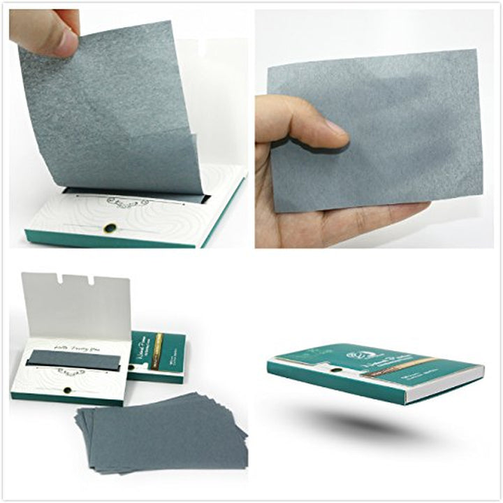 Natural Face Oil Blotting Paper - Bamboo Charcoal 100 Counts, Easy Dispensing Oil Absorbing Sheets, Premium Handy Facial Blotting Papers - Face Skin Care or Beauty Make up Must Have