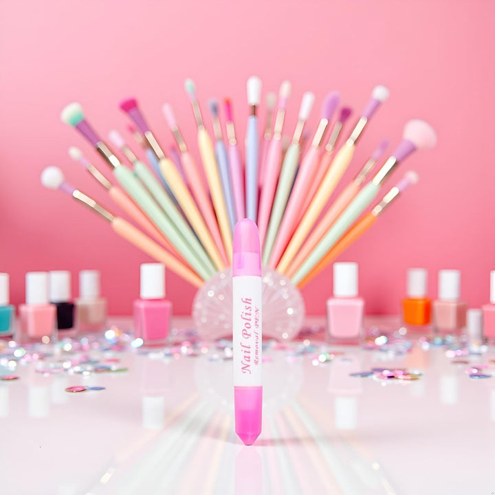 1Pc Nail Erase Pen Removable Head Nails Polish Cleaning Plastic Manicure Corrector Pens for Manicure Fingernail Home Salon Use Nails Polish,Foot, Hand and Nails Care Nail Art Pens (Pink 6G)