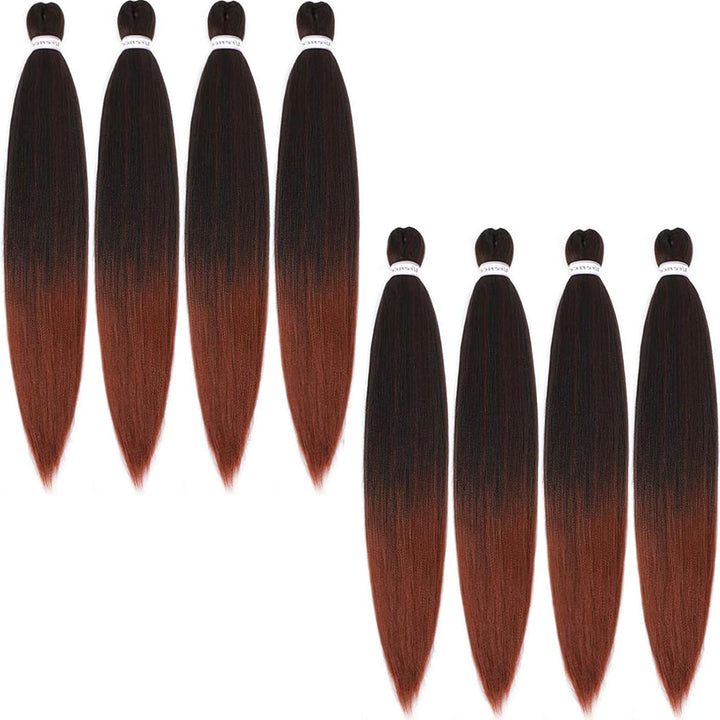 Purple Braiding Hair Pre Stretched Long Braid 30 Inch 2 Packs Professional Braiding Hair Extensions Synthetic Crochet Twist Braids (30 Inch, Purple)