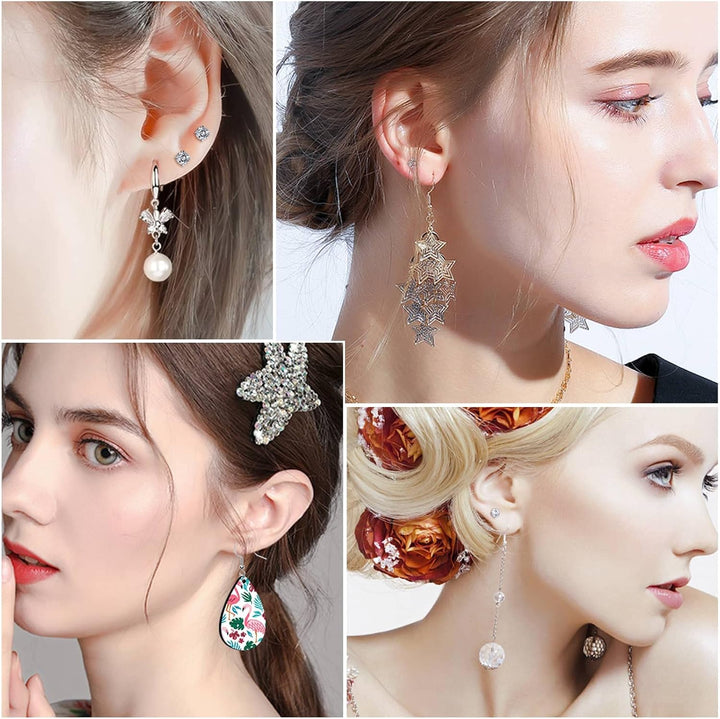 30Pcs Ear Piercing Kit, Self Ear Piercing Gun with Preloaded Piercing Studs, Disposable Earring Gun with Silver Earrings for at Home Salon Earlobe Cartilage Helix Tragus Piercing Tool Kit