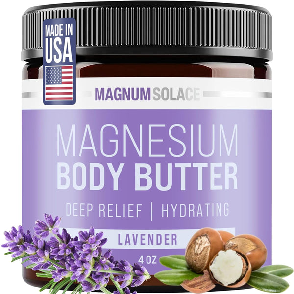 Magnesium Body Butter - Nighttime Magnesium Cream - Lightly Scented (Lavender)