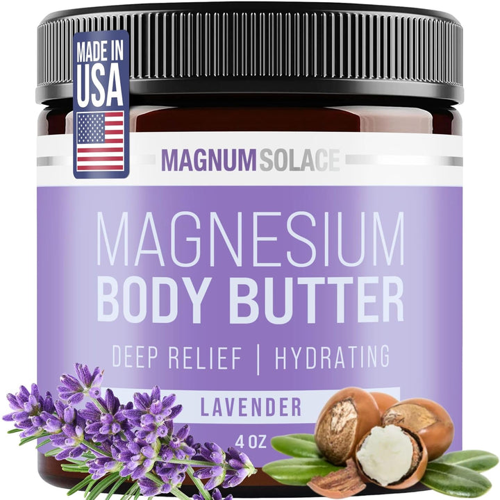 Magnesium Body Butter - Nighttime Magnesium Cream - Lightly Scented (Lavender)