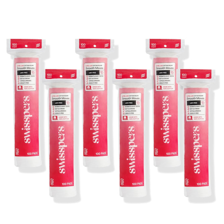 Premium Cotton Rounds - 100% Chlorine Free Cotton Face Pads for Makeup, Nail Polish Removal - Dermatologist Tested and Hypoallergenic, Made in USA - 100 Pads (Pack of 3)