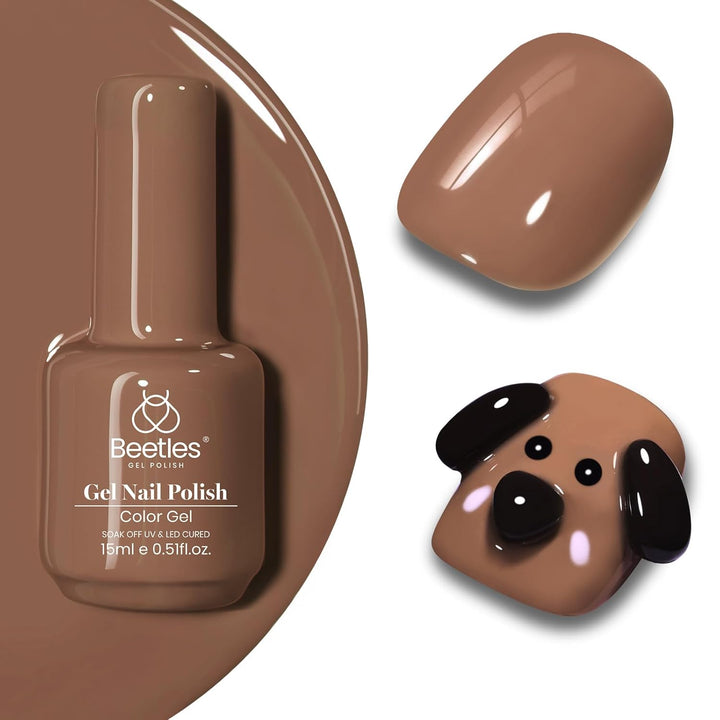 Beetles Black Gel Polish, 1 Pcs 15Ml Audrey Black Nail Polish Color Gel Nail Polish Halloween Nails Soak off Art Manicure Salon DIY Uv Lamp Nail Design Decoration at Home