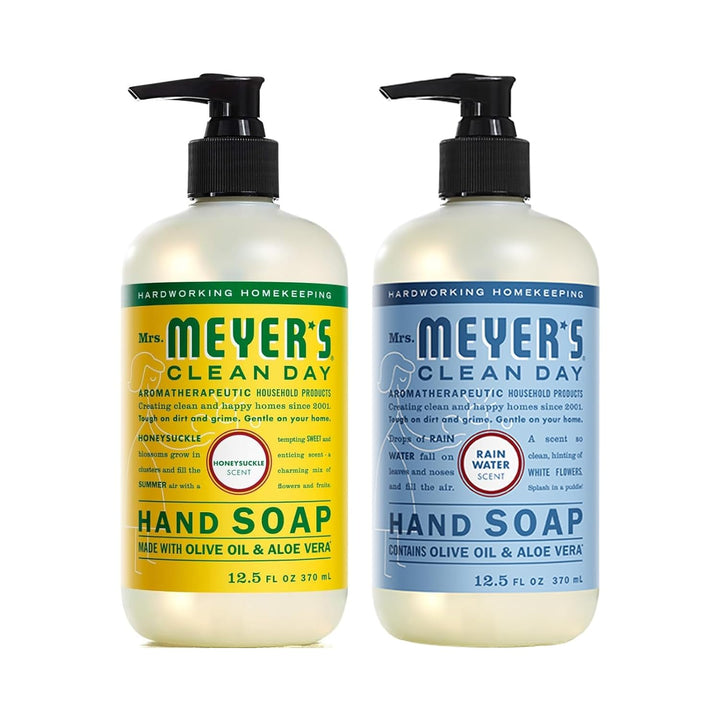CLEAN DAY Hand Soap, Made with Essential Oils, Biodegradable Formula, Rain Water, 12.5 Fl. Oz - Pack of 3