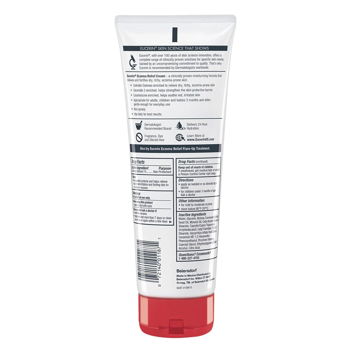 Eczema Relief Cream, Full Body Lotion, Moisturizing Eczema Cream with Colloidal Oatmeal (Skin Protectant) and Ceramide 3, 8 Oz Tube