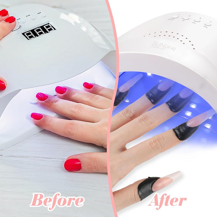 100 Pcs Nail Polish Protector for Fingers, 99.99%+ U V Finger Protection Cuticle Protector Tape for Nail Painting, U-Shaped French Tip Nail Polish Barrier Peel off for Nails Stamp Nail Art