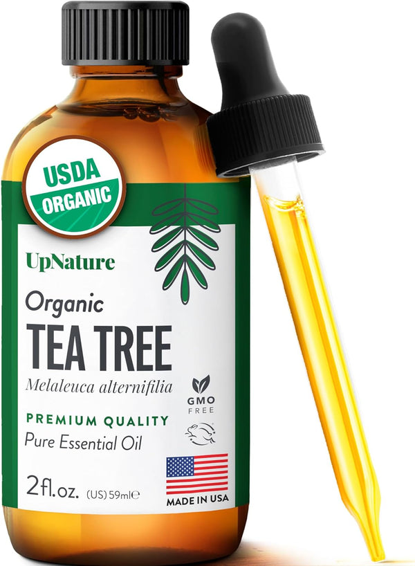 Organic Tea Tree Oil - 100% Pure Tea Tree Oil for Skin, Hair, Toenail, 2Oz