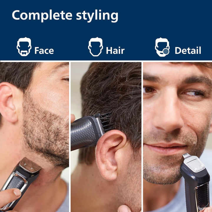 Philips Multigroom 3000 Series, All-In-One Trimmer, 13 Piece Men'S, Grooming Kit for Beard, Face, Nose, and Ear Hair Trimmer and Hair Clipper - NO Blade Oil Needed, MG3740/40