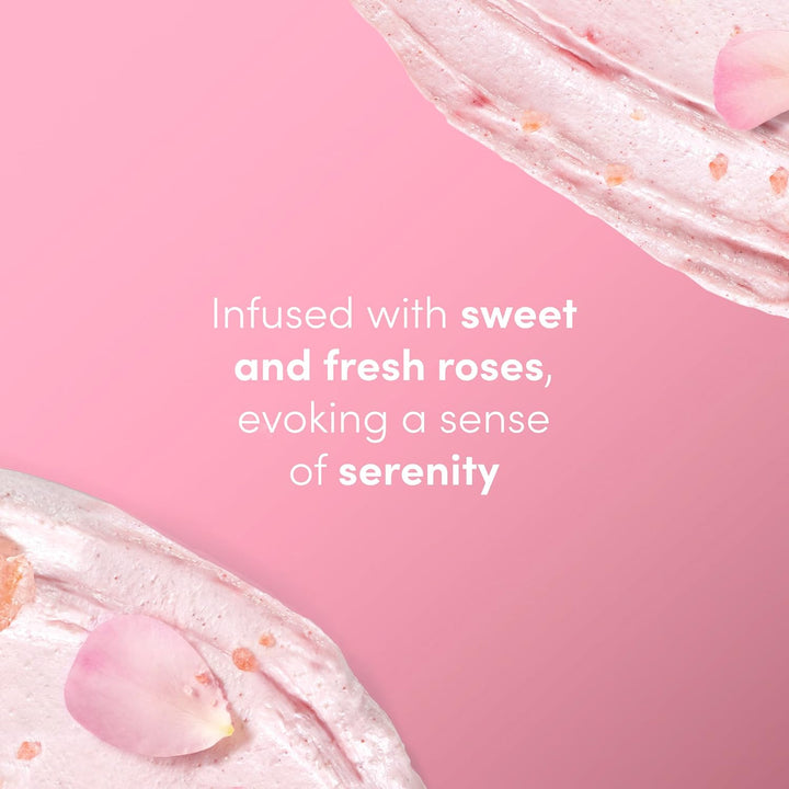 Himalayan Salt & Rose Oil Body Scrub Exfoliates and Deeply Nourishes for Smooth, Radiant Skin 15 Oz