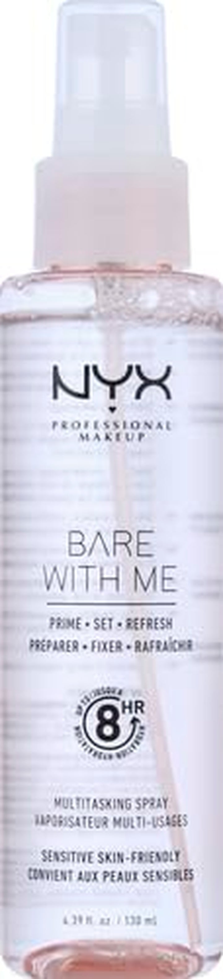 Bare with Me Multitasking Face Primer & Makeup Setting Spray, Hydrating Face Mist for up to 8HR Wear, Long-Lasting, Vegan Formula